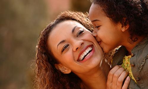 Happy Mother and Daughter